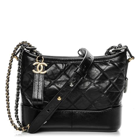 chanel gabrielle hobo black